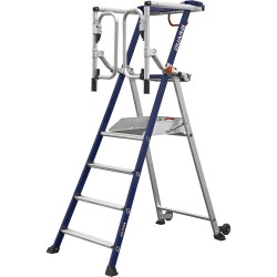 Plateforme DUARIB ULTIM F4 vue d’ensemble 4 marches avec roues de déplacement