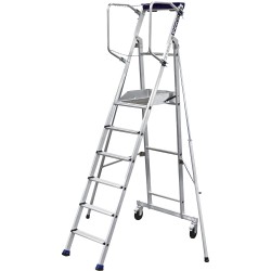 Plateforme de Rayonnage DUARIB ERM 6 marches vue complète de profil.