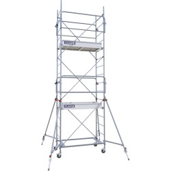 Échafaudage roulant DUARIB Altitude AC150 acier galvanisé, vue d’ensemble monté