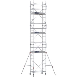Échafaudage roulant DUARIB Altitude AC150 acier galvanisé, vue d’ensemble en hauteur