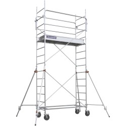 Échafaudage roulant DUARIB AC200 en acier galvanisé – vue d’ensemble montée