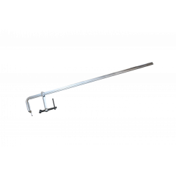 Serre-joint forgé Wilmart 1m50 avec rail rigide 40x20 et tête à rotule pour serrage charpente et maçonnerie.