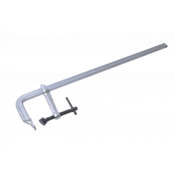 Serre-joint forgé Wilmart 1m avec rail acier massif 40x20 et saillie profonde pour serrage lourd charpente et soudure.