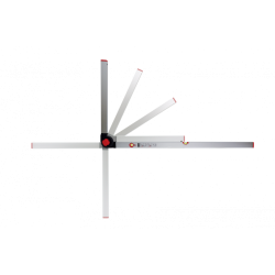 Fausse équerre de charpentier géante Wilmart 1m20 réglable pour relevé d'angle précis sur toiture et chantier.