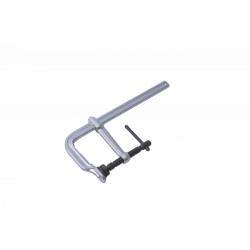 Serre-joint forgé Wilmart 50cm avec saillie profonde 140mm et tête à rotule interchangeable pour maçonnerie et serrurerie.