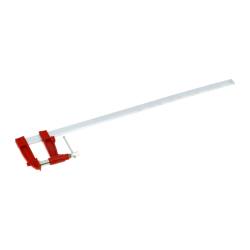 Serre-joint à pompe Wilmart capacité 1m50 avec rail plat 40x10 et saillie 140mm pour menuiserie et assemblage de meubles.