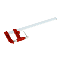 Serre-joint à pompe Wilmart capacité 60cm avec rail 30x8 et saillie 90mm pour travaux de menuiserie et assemblage.