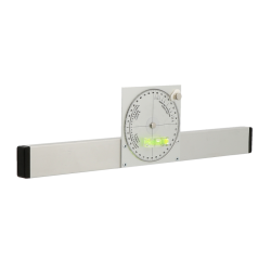 Niveau à déclivité Wilmart 50cm en aluminium avec fiole rotative pour réglage de pente sur tuyaux PVC et maçonnerie.