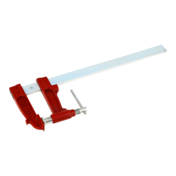 Serre-joint à pompe Wilmart compact 40cm avec grande profondeur de gorge 120mm pour serrage déporté en ébénisterie.