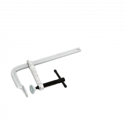 Serre-joint forgé Wilmart capacité 20cm avec rail acier profilé pour travaux de soudure et serrurerie.