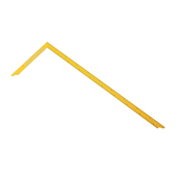 Grande équerre de charpentier Wilmart 1m en acier laqué rouge avec trous de traçage pour charpente et gros œuvre.