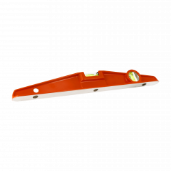 Niveau trapèze magnétique Wilmart 40cm en fonte d'aluminium compact pour échafaudage et espaces réduits.