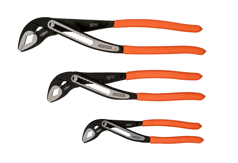 Jeu de 3 Pinces Multiprises Bahco "Box Joint" (200, 250, 300 mm) - 622-3P