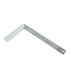 Équerre de menuisier Wilmart 400mm avec lame inox et talon aluminium.