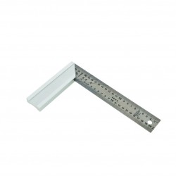 Équerre de menuisier Wilmart 250 mm à lame inox gravée et talon aluminium