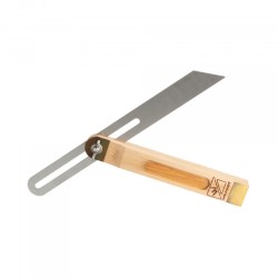 Fausse équerre à coulisse Wilmart de 250 mm avec lame en acier inoxydable et talon en bois de hêtre.