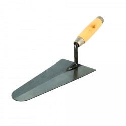 Truelle italienne ronde Wilmart gamme Hobby, longueur 200 mm, avec lame amincie et manche bois.
