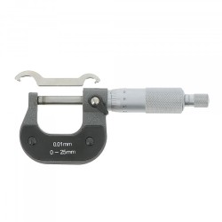 Micromètre extérieur de précision Wilmart, capacité 0-25 mm, lecture au 1/100ème avec touches carbure.