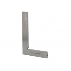 Équerre de mécanicien Wilmart en inox trempé, précision DIN 875/0, dimensions 200x130 mm.