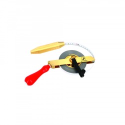 Mesure sonde Wilmart 30 m avec ruban acier laqué blanc, étrier en laiton anti-étincelles et lest gradué 750g.