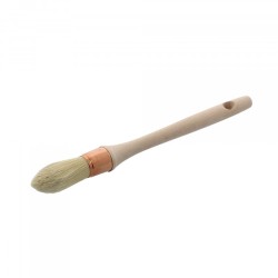 Brosse de pouce à rechampir Wilmart N°4 avec virole cuivrée de 25 mm et soies naturelles et synthétiques.