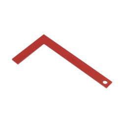 Équerre de maçon Wilmart en acier robuste 300 mm avec finition peinture époxy laquée rouge.