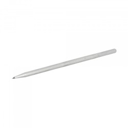 Pointe à tracer professionnelle Wilmart avec pointe carbure rapportée et corps en acier guilloché.