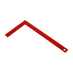 Équerre de maçon professionnelle Wilmart en acier, longueur 400 mm, section 30x5 mm avec peinture époxy.