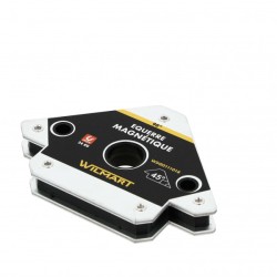 Équerre magnétique Wilmart pour soudage et assemblage, angles 45, 90 et 135 degrés.