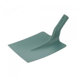 Pelle carrée professionnelle Wilmart de 25 cm avec col de cygne, idéale pour la manutention de matériaux.