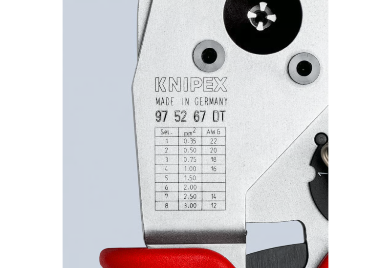 Pince à sertir KNIPEX 97 52 67 DT : Expert contacts DEUTSCH