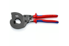 Coupe-câbles à cliquet KNIPEX 95 32 340 SR pour lignes aériennes ACSR.