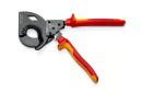 Coupe-câbles à cliquet KNIPEX 95 36 315 A pour câbles blindés SWA.