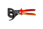 Coupe-câbles à cliquet KNIPEX 95 36 320 isolé 1000V VDE.