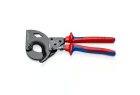 Coupe de blindage fils d'acier avec le cliquet Knipex 95 32 315 A.