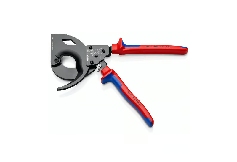 Coupe de câble de forte section avec mécanisme à cliquet Knipex 95 32 320.