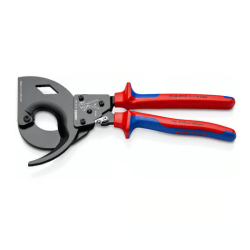 Coupe-câbles à cliquet KNIPEX 95 32 320 capacité 60mm cuivre et alu.