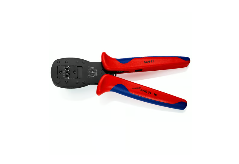 Détail du sertissage parallèle de la pince Knipex 97 54 26.