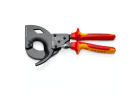 Coupe-câbles à cliquet KNIPEX 95 36 280 isolé 1000V VDE.