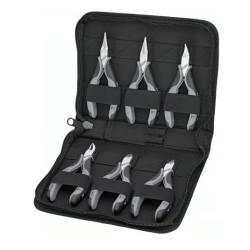 Jeu de 6 pinces de précision pour l'électronique KNIPEX 00 20 17.