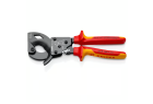 Coupe-câbles à cliquet KNIPEX 95 36 250 isolé 1000V VDE.