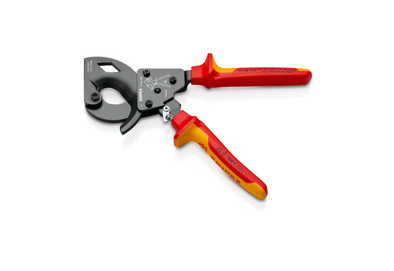 Détail du mécanisme à cliquet à trois rapports du Knipex 95 36 250.