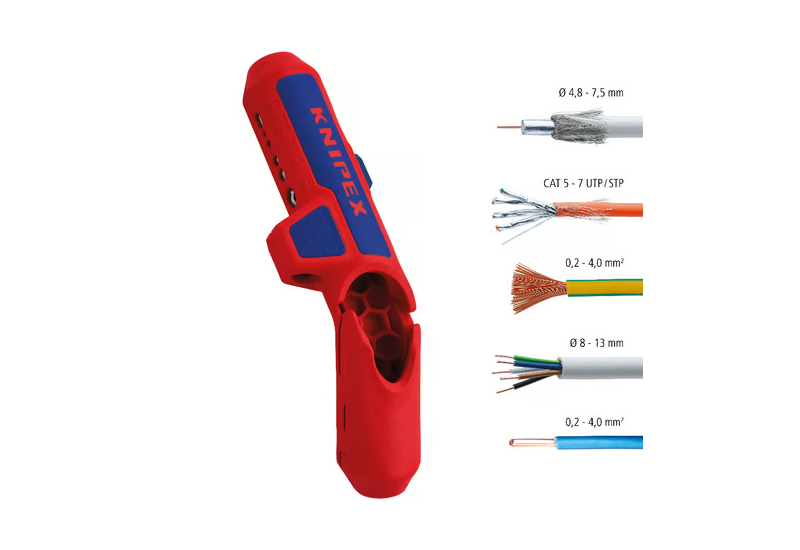 Utilisation de la fonction dégainage pour câbles coaxiaux sur le 16 95 01 SB.
