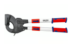 Coupe-câbles à cliquet KNIPEX 95 32 060 avec bras télescopiques.