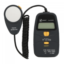Luxmètre à capteur externe réf. 005027 – boîtier 126x72x27 mm, capteur photo-détecteur 83x52x21 mm, câble spiralé 1,5 m