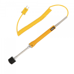 Sonde thermocouple K type contact droit 005480 – plage -5 à +900°C, temps de réponse 3 s, connecteur miniature jaune