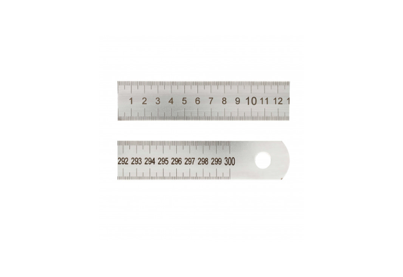 Règlet inox brillant 30 x 1 mm longueur 3 mètres gravure laser double graduation mm 105406 Wilmart