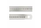 Règlet inox brillant 30 x 1 mm longueur 3 mètres gravure laser double graduation mm 105406 Wilmart
