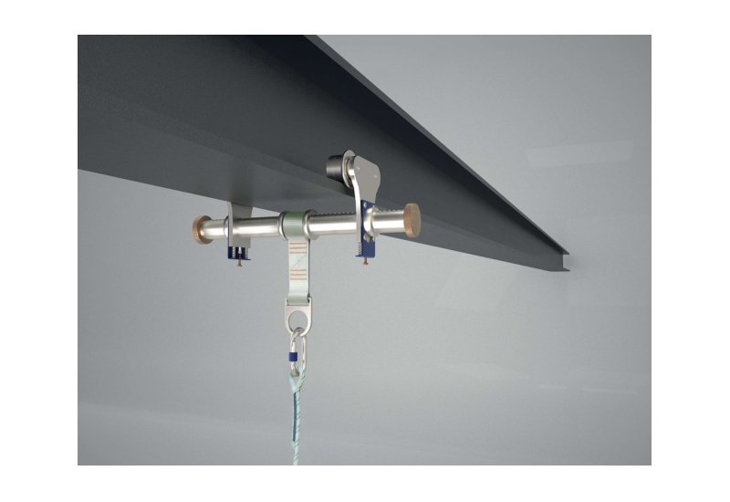 Ancrage coulissant à distance sur poutre IPN largeur 76 à 255 mm fermeture à glissière IPN LV130 Delta Plus