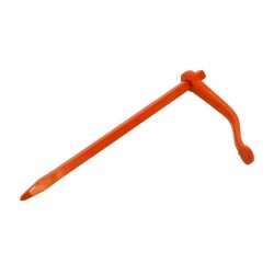 Chevillette carrée Wilmart réf. 578802 – corps carré 300 x 10 mm, pointe trempée 50 HRC, valet rond orange